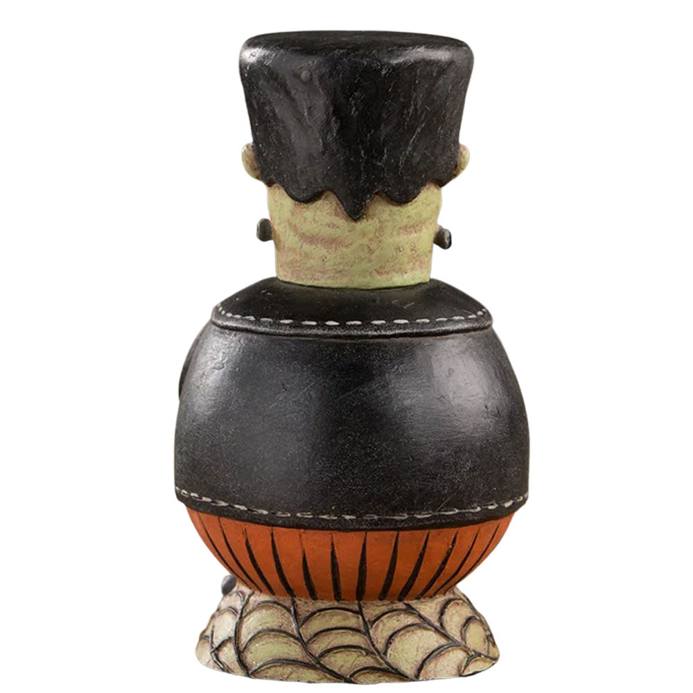 Frankie O'bats Spooks Jar Folk Art Figurine by Johanna Parker back