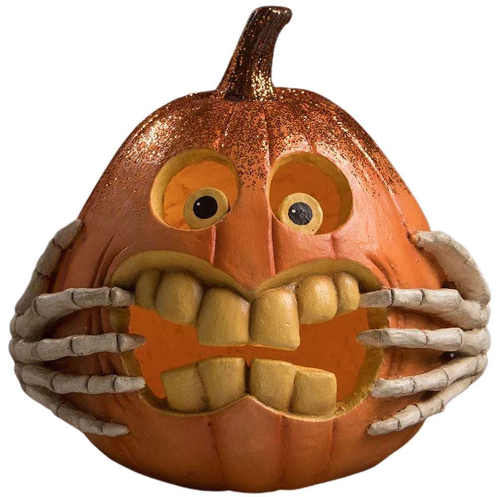 Funny Face Jack O'lantern Halloween Decor by Bethany Lowe Designs front