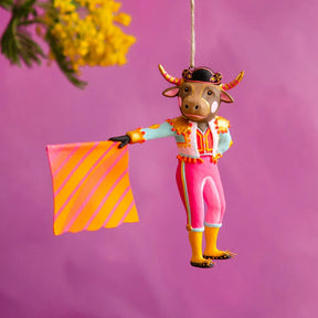 Cuddle Decor Glitterville Bull-Ador Ornament 5"