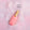 Glitterville Champagne Christmas Ornament Hot Coral