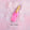Glitterville Champagne Christmas Ornament Hot Pink