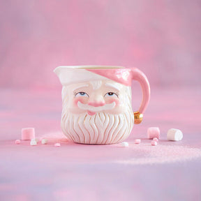 Papa Noel Pink Pitcher by Glitterville 9.75"