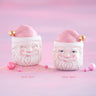 Pink Papa Noel Mini Candy Jar  by Glitterville Eyes Closed