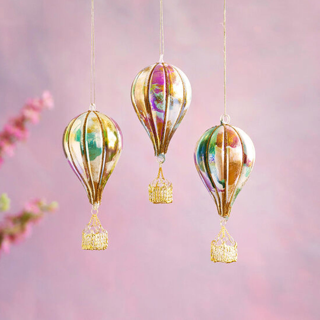 Color Couture Hot Air Balloon Ornament 7.5"