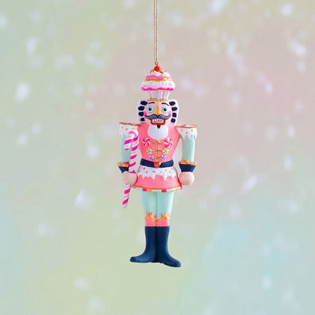 Glitterville Colonel Cupcake Ornament 6.75"