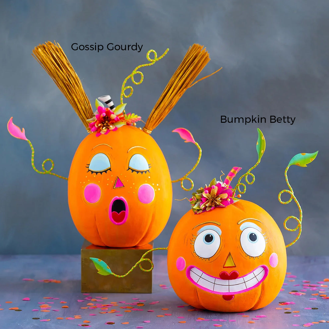 Cuddle Decor Glitterville Gossip Gourdy Display