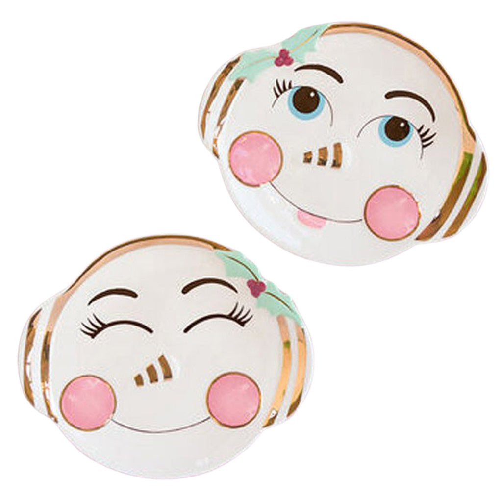 Holly Jolly Cookie Plate - Set of 2 by Glitterville