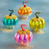 Cuddle Decor Glitterville Lighted Pavé Pumpkin - Set of 4