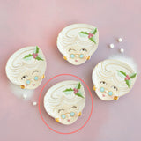 Cuddle Decor Glitterville Mrs. Papa Noel Plate 7" Eyes Closed