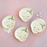 Cuddle Decor Glitterville Mrs. Papa Noel Plate 7" Eyes Open