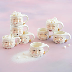 Cuddle Decor Glitterville Papa Noel Mugs - Set of 8