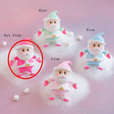 Rainbow Baby Papa Noel Ornament 4.5" by Glitterville Hot Pink