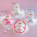 Rainbow Baby Papa Noel Ornament 4.5" by Glitterville Pink