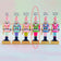 Cuddle Decor Glitterville Rainbow Colonel Cupcake 9" Green and Magenta