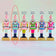 Cuddle Decor Glitterville Rainbow Colonel Cupcake 9" Turquoise and Lavender