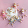 Glitterville Rainbow White Papa Noel Ornament Coral