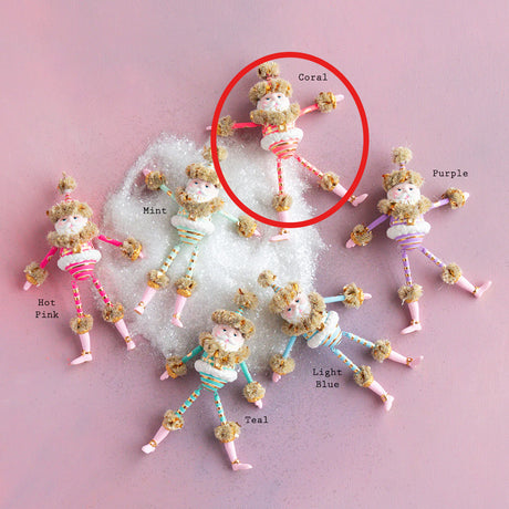 Rainbow Papa Noel Ornament 6.5"