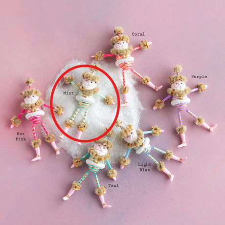 Rainbow Papa Noel Ornament 6.5"