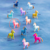 Cuddle Decor Glitterville Rainbow Unicorn Ornament 4.75" HOT CORAL