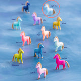 Cuddle Decor Glitterville Rainbow Unicorn Ornament 4.75" LIGHT BLUE