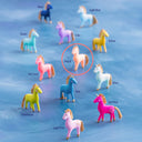 Cuddle Decor Glitterville Rainbow Unicorn Ornament 4.75" PEACH