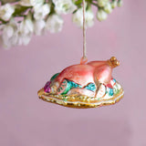 Glitterville Turkey Ornament Coral