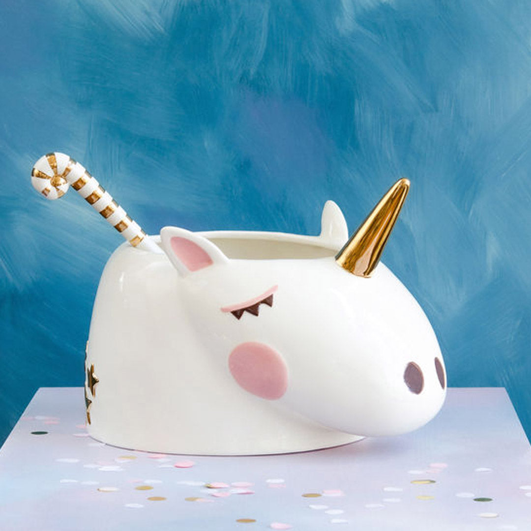 Unicorn Punch Bowl with Ladle 18"