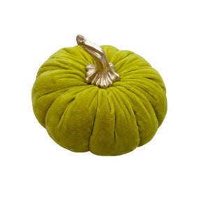 Cuddle Decor Glitterville Velvet Pumpkin 8" Chartreuse
