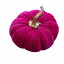 Cuddle Decor Glitterville Velvet Pumpkin 8" Fuchsia