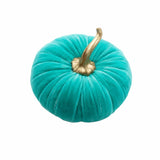 Cuddle Decor Glitterville Velvet Pumpkin 8" Light Blue