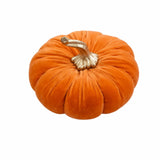 Cuddle Decor Glitterville Velvet Pumpkin 8" Orange