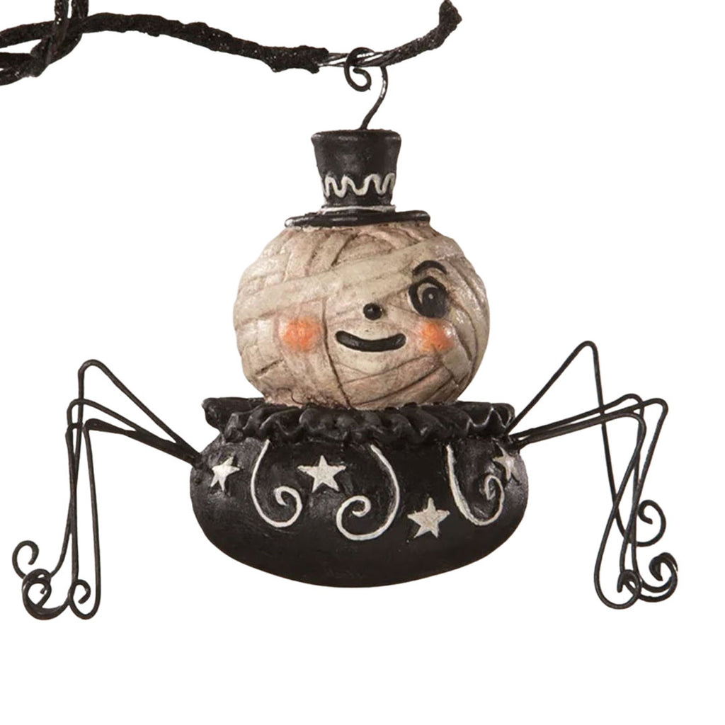 Mummy Crawlie Spook Ornament Folk Art by Johanna Parker front