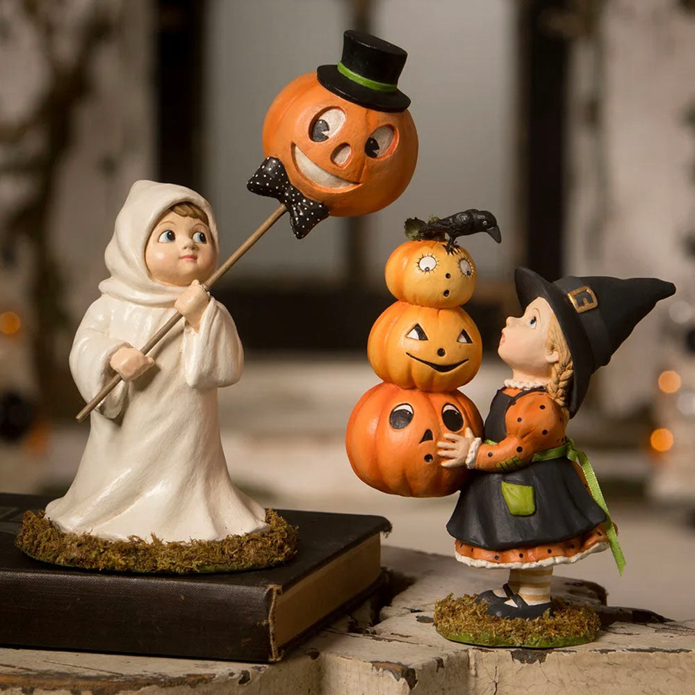 Pumpkin Patch Pippa Halloween Figurine by Bethany Lowe set