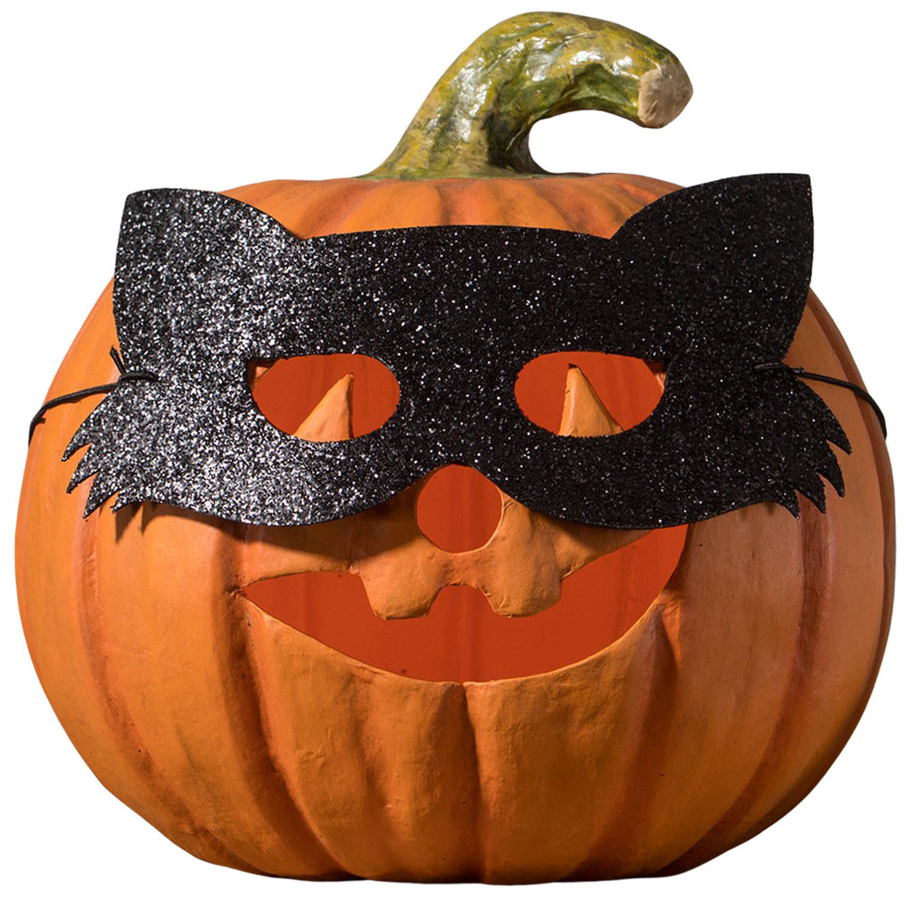 Bethany Lowe Cat Masquerade Pumpkin front
