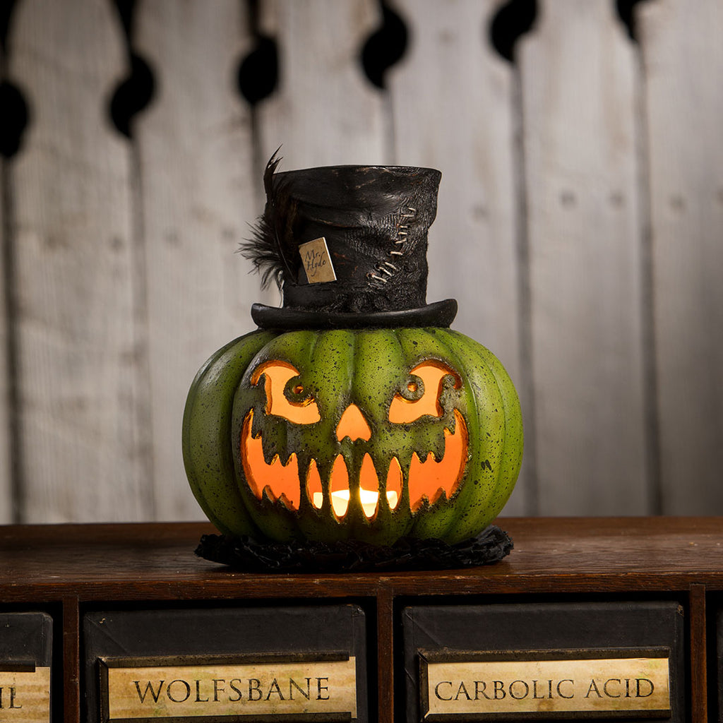 Bethany Lowe Mr Hyde Pumpkin front life style