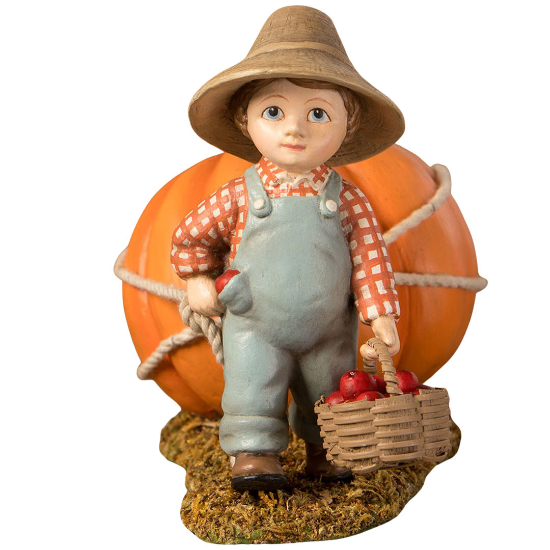 Bethany Lowe Paulie Pulling Pumpkin Figurine - Thumbnail 4