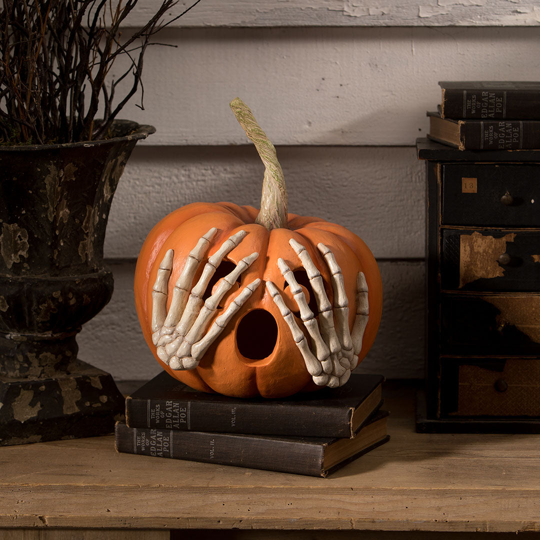 Peek-a-Boo Pumpkin Orange 10" - Thumbnail 4