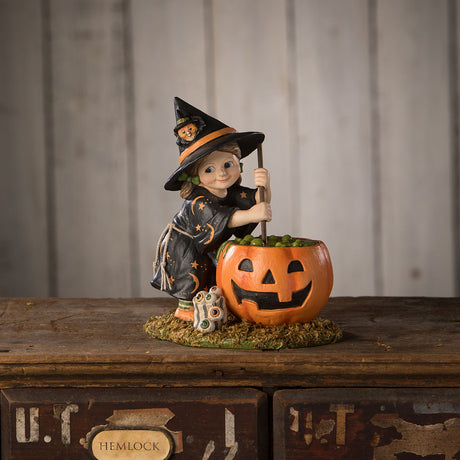 Bethany Lowe Pumpkin Brewing Piper front life style