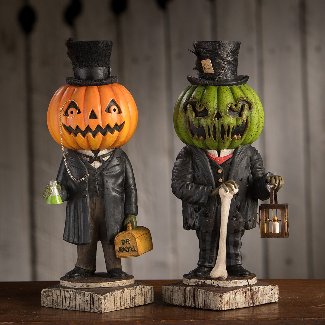 Bethany Lowe Pumpkin Head Jekyll set life style