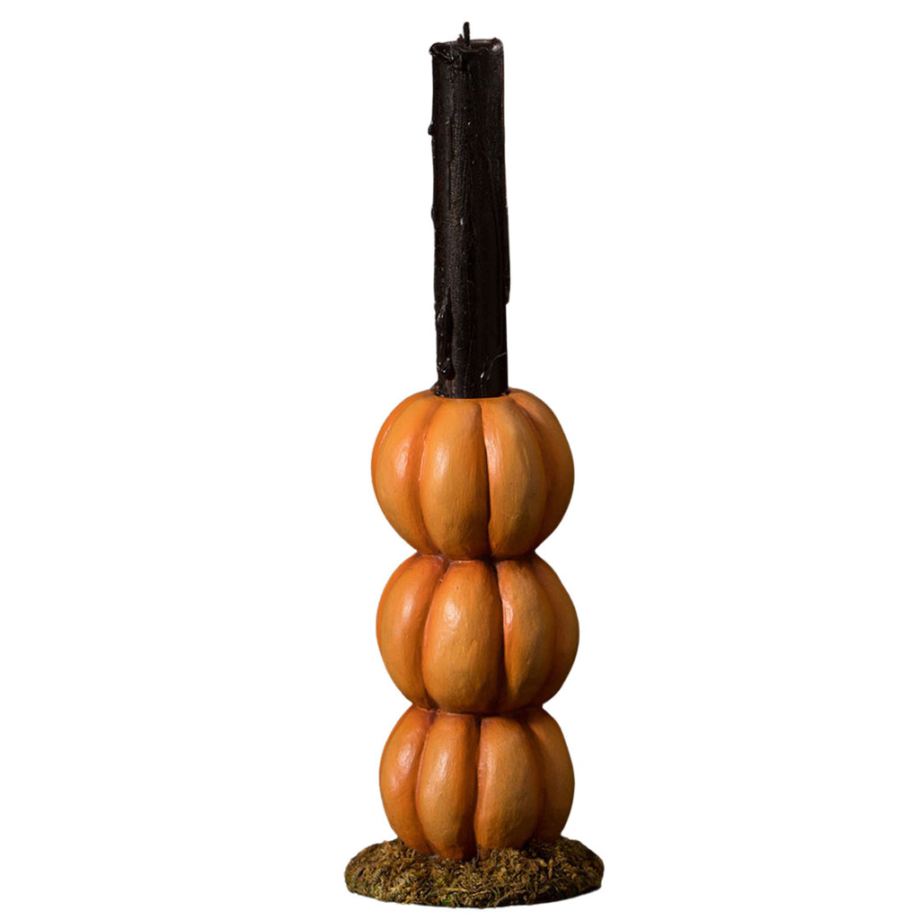 Bethany Lowe Pumpkin Stack Candlestick back