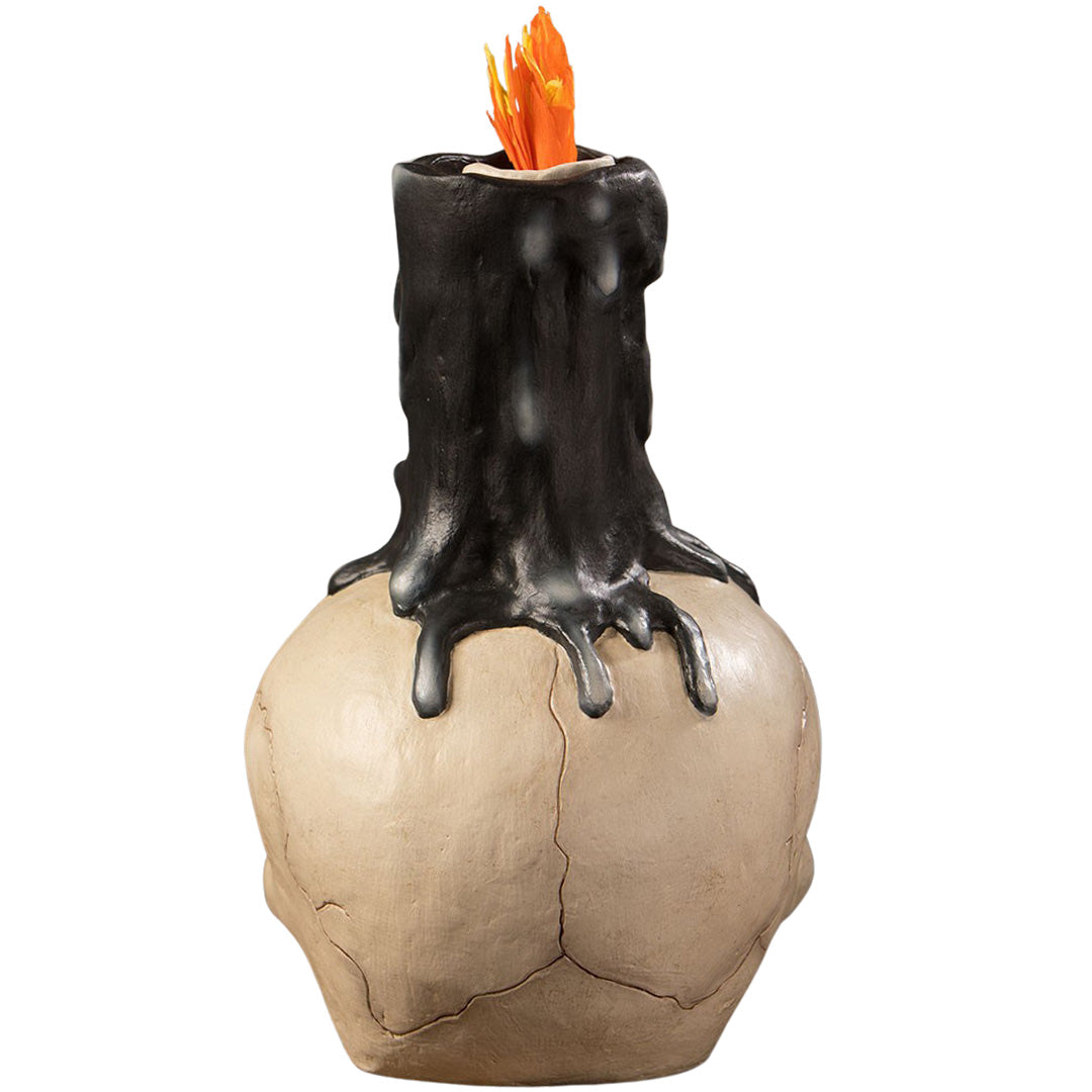 Bethany Lowe Skull Candle Holder back