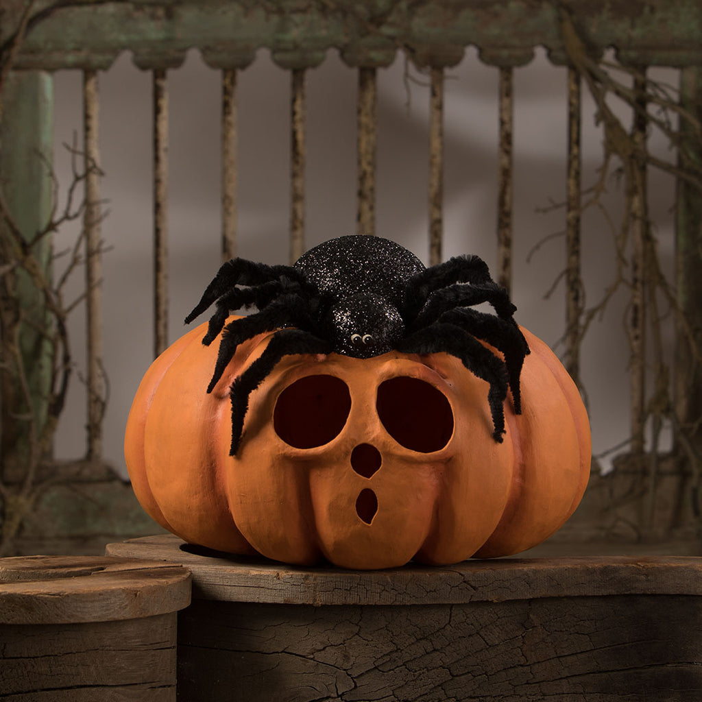 Bethany Lowe Spider on Pumpkin JOL front life style