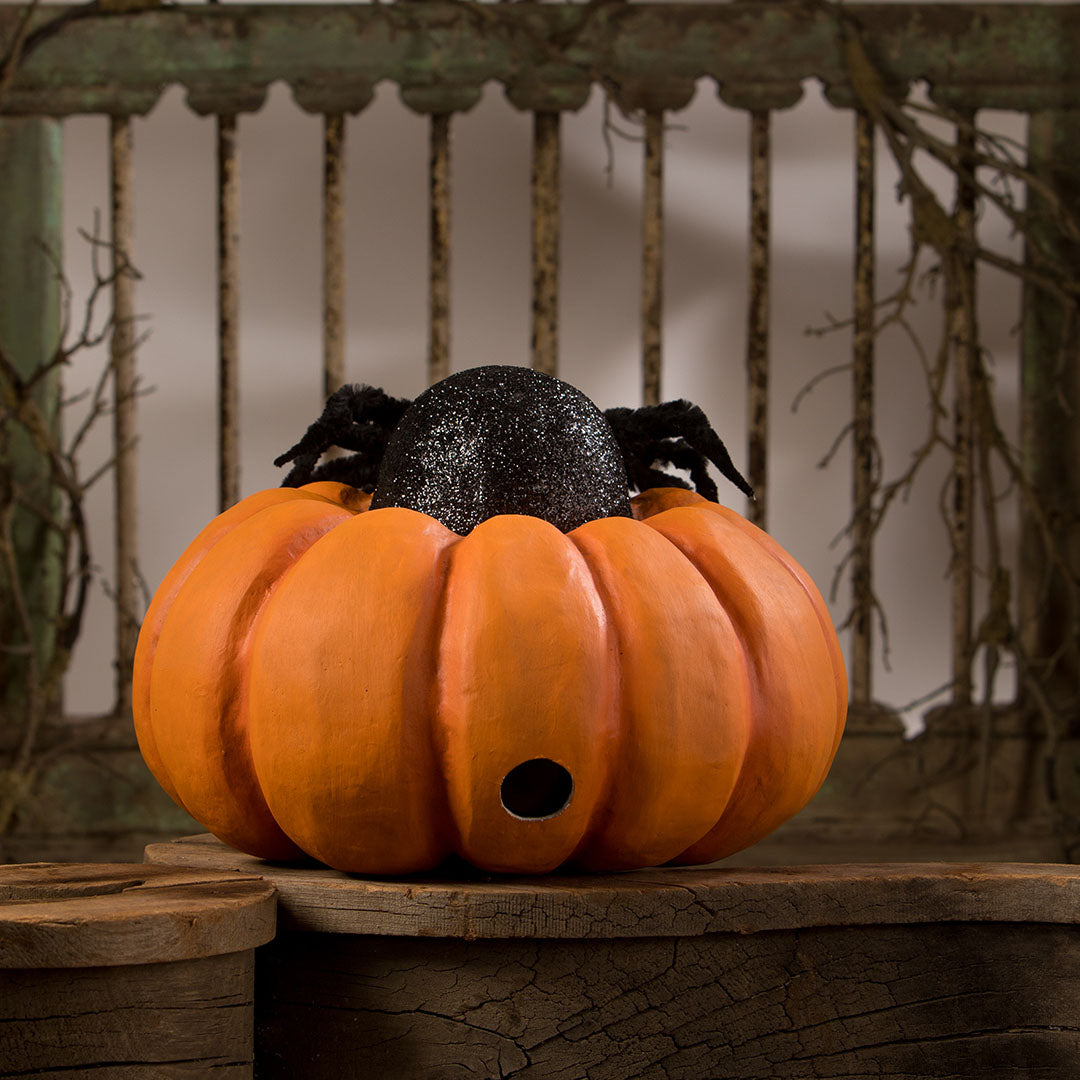 Bethany Lowe Spider on Pumpkin JOL back life style