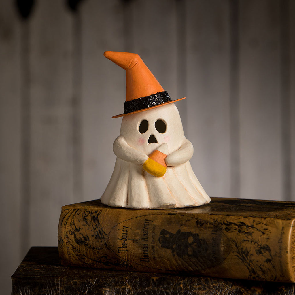 Bethany Lowe Witchy Ghost with Candy Corn front life style