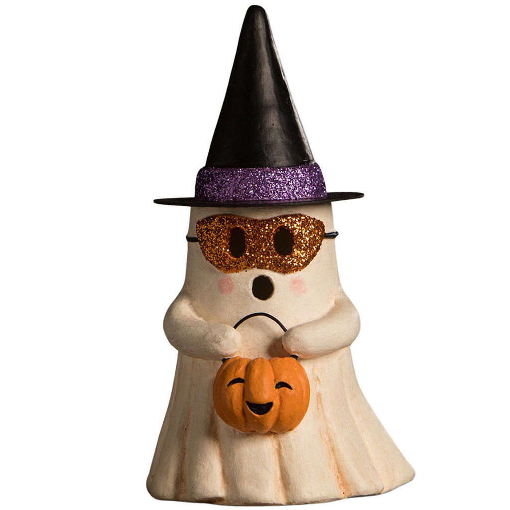 Bethany Lowe Witchy Ghost with Pumpkin front