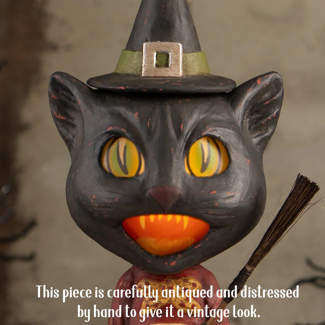 Bethany Lowe Catrina Whisker Witch closed up