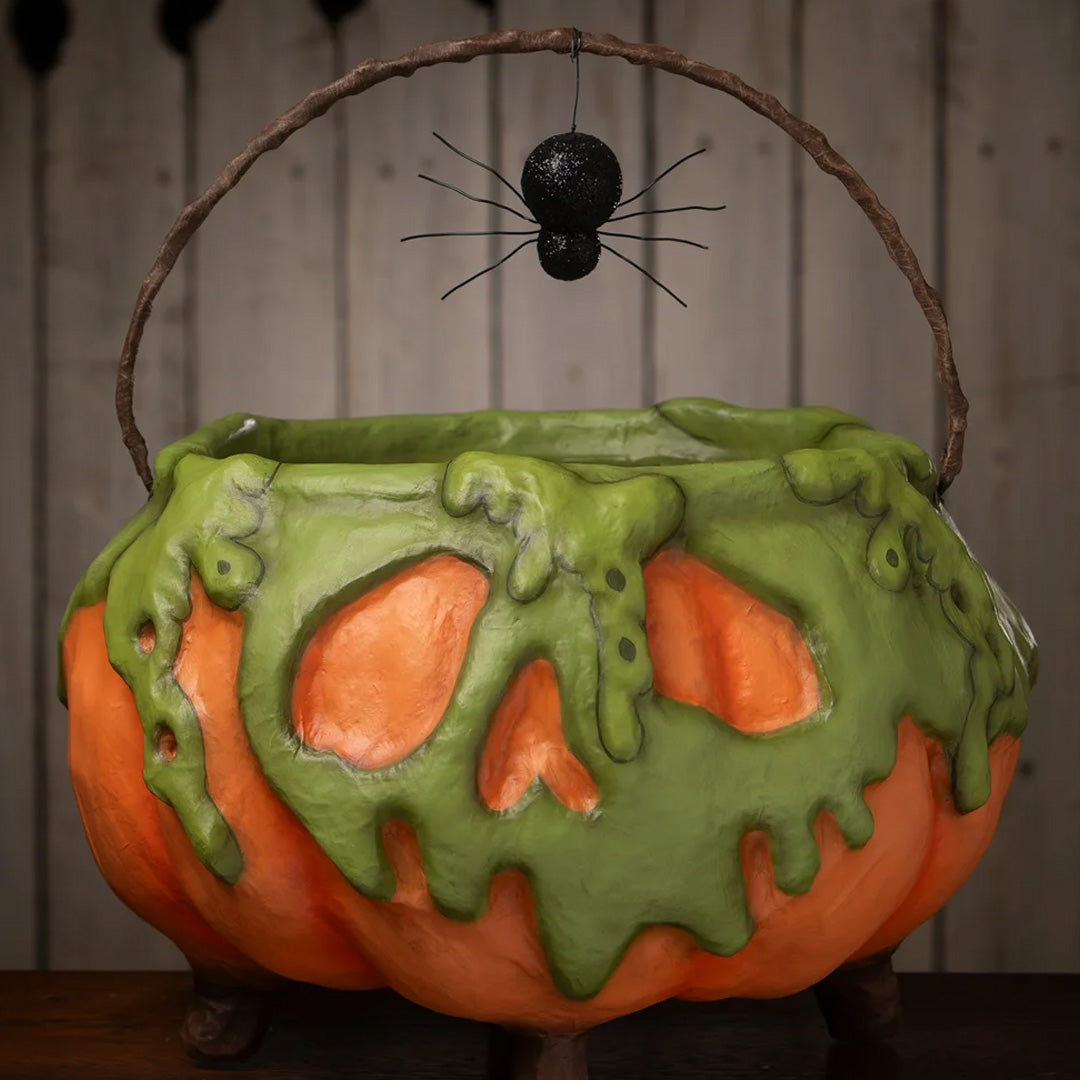 Bethany Lowe Poison Pumpkin Cauldron PM front lifestyle