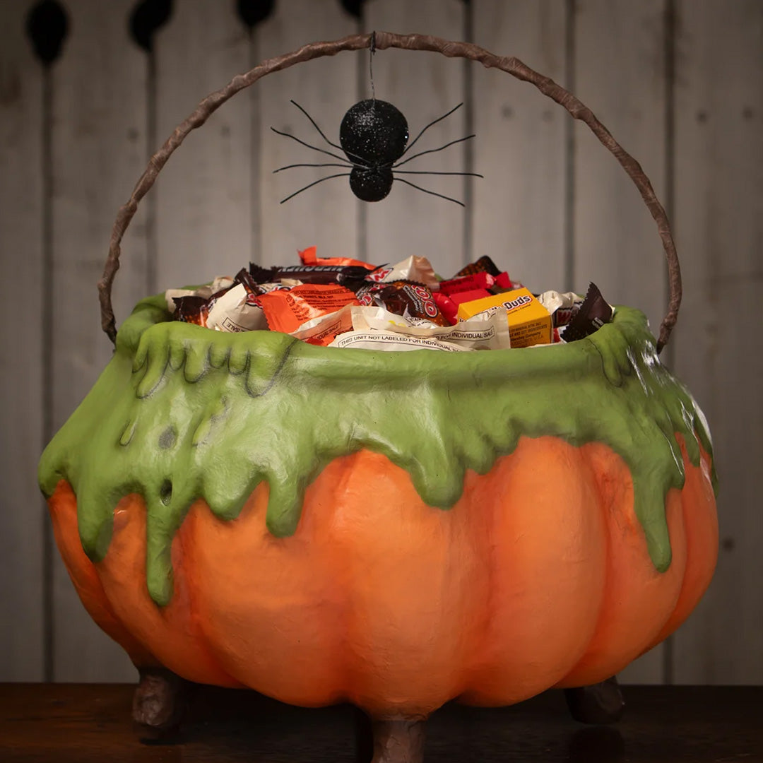Bethany Lowe Poison Pumpkin Cauldron PM back lifestyle
