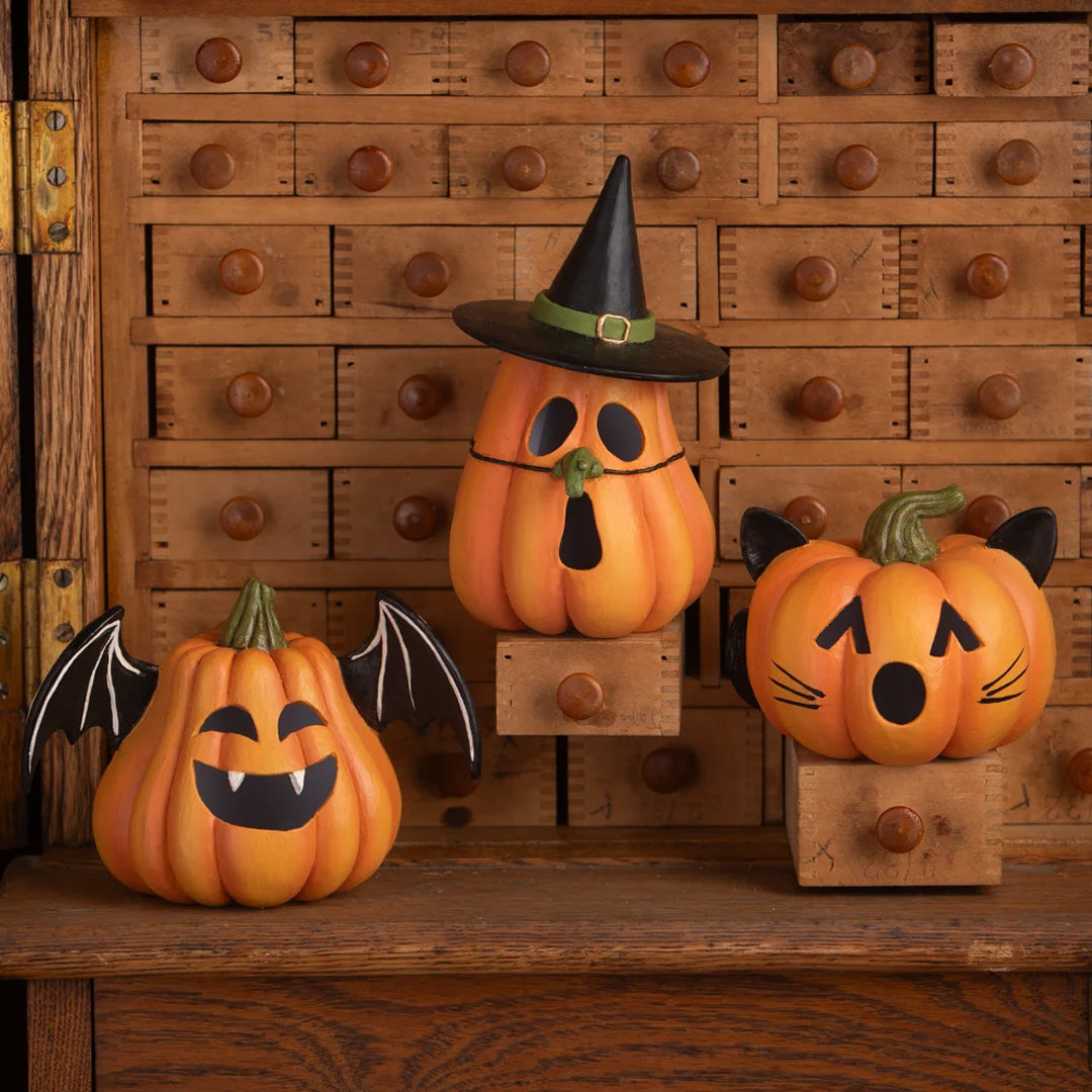 Bethany Lowe Pumpkin Bat Luminary set