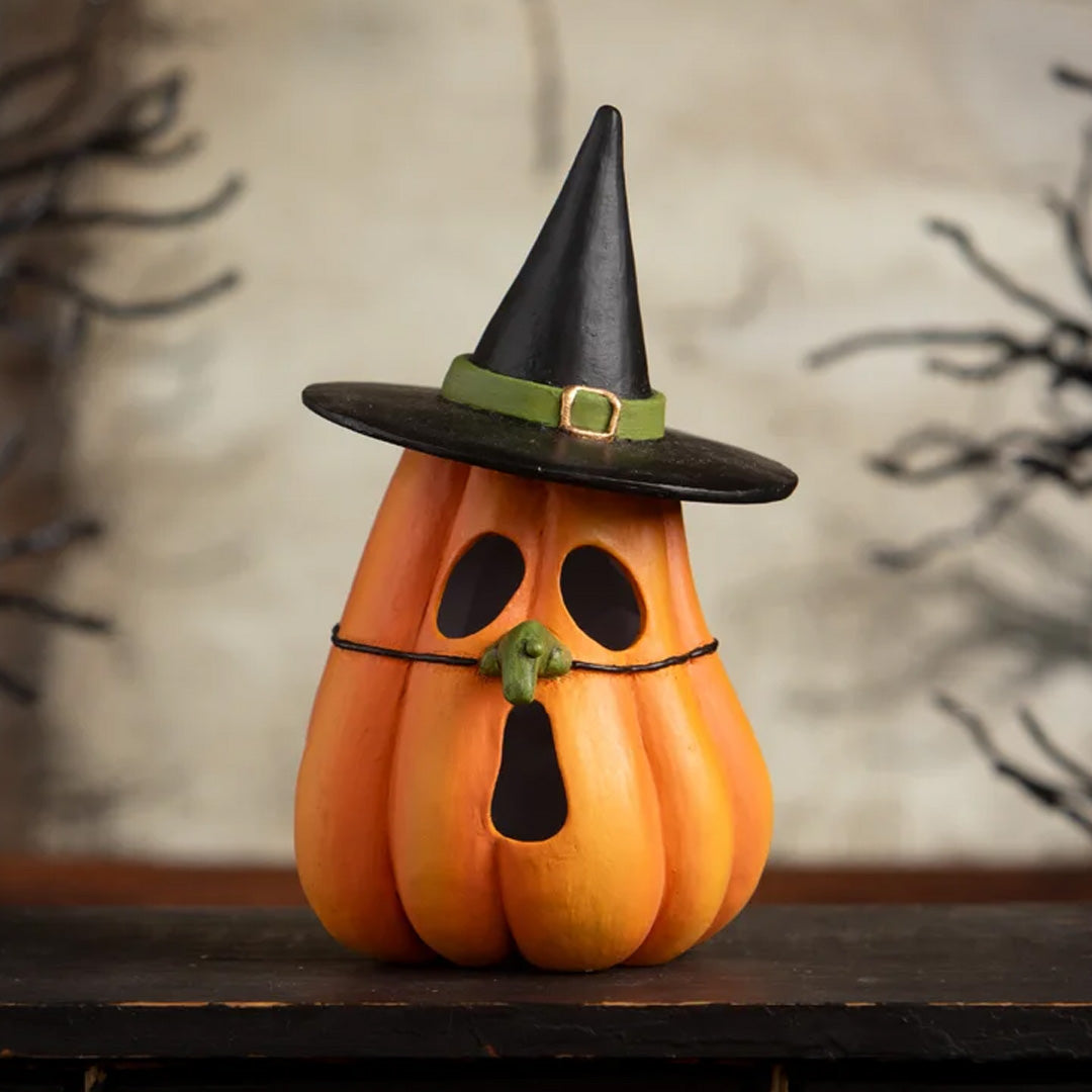 Bethany Lowe Pumpkin Witch Luminary front lisfestyle